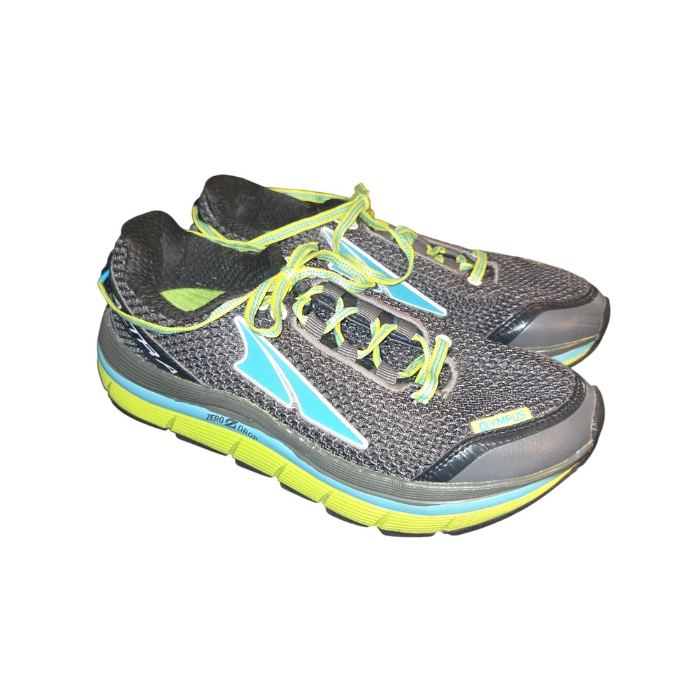Altra Olympus‎ Running Shoes Womens 8.5 Grey Lime Zero Drop A2355-3 Trail Runner